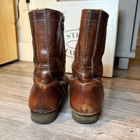 Steve Madden Leather Brown Combat Boots - Picture 7 of 12